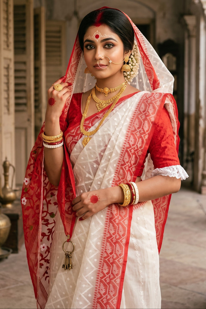 Anjali - Ashtami Special Jamdani Saree