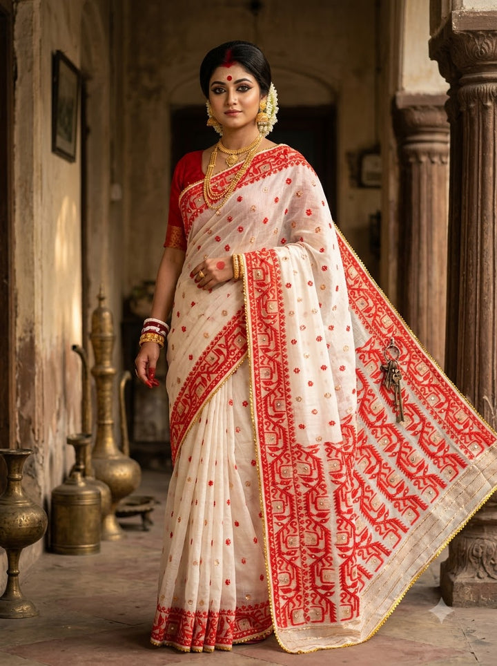 Sonar Alo  Katdana Jamdani Saree