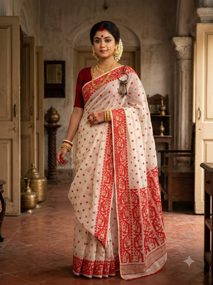 Sonar Alo  Katdana Jamdani Saree