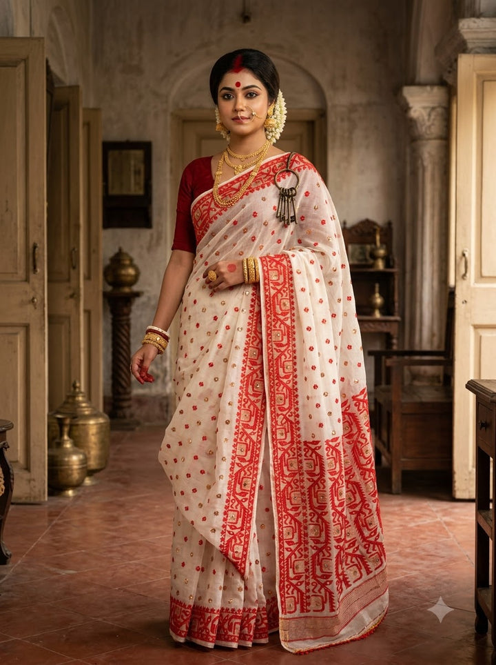 Sonar Alo  Katdana Jamdani Saree