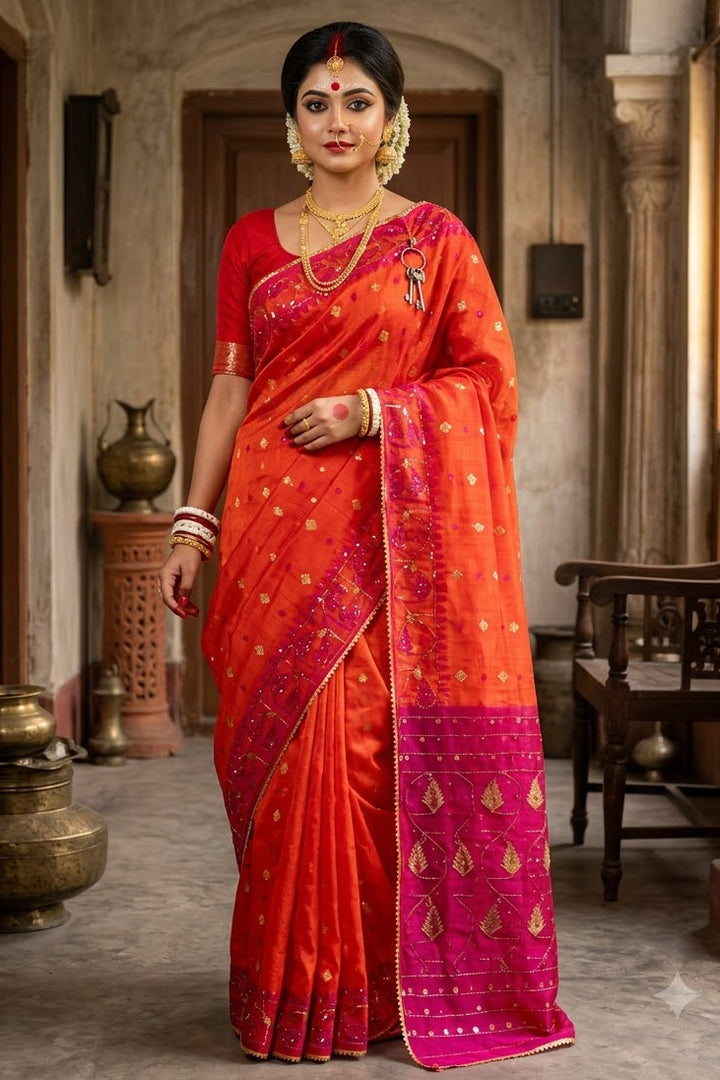 Sonar Alo  Katdana Jamdani Saree