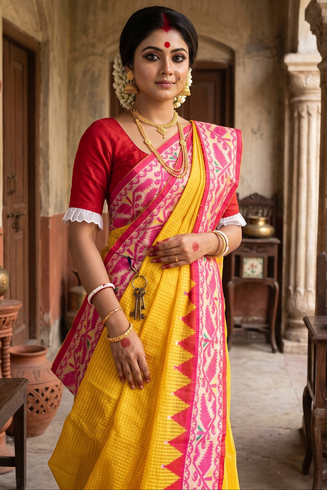 Milon Bela – The Fusion Resham Kota Saree