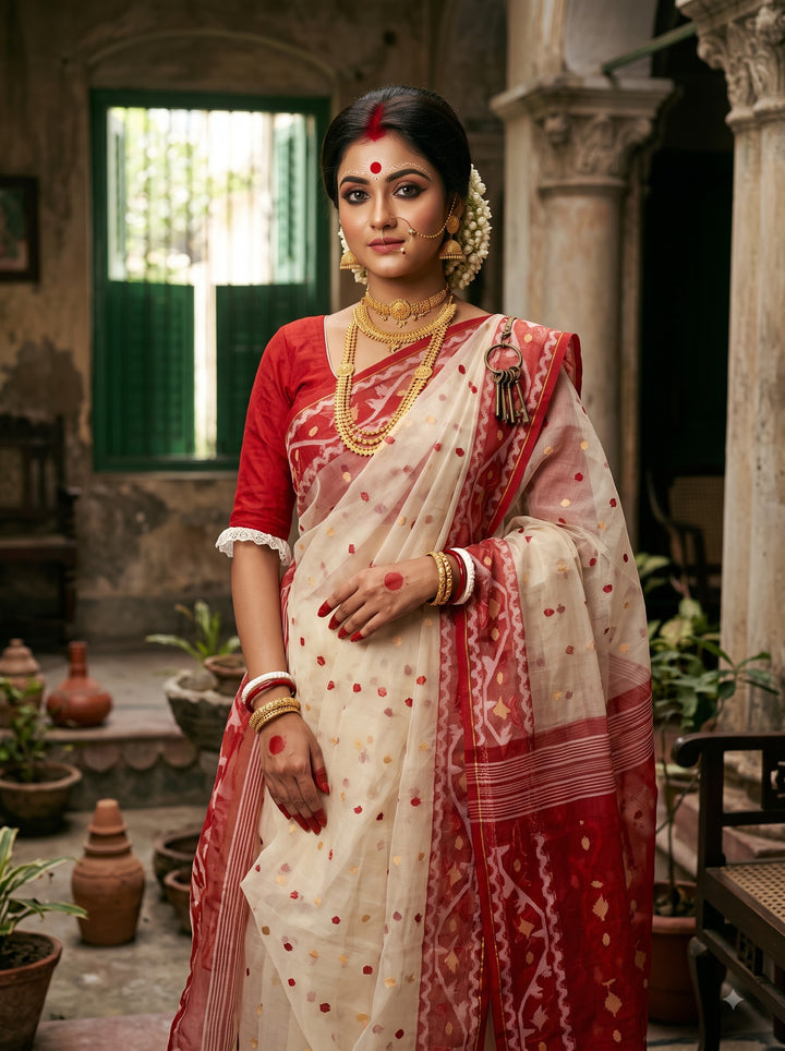 Mayabini Dhakai Jamdani Saree