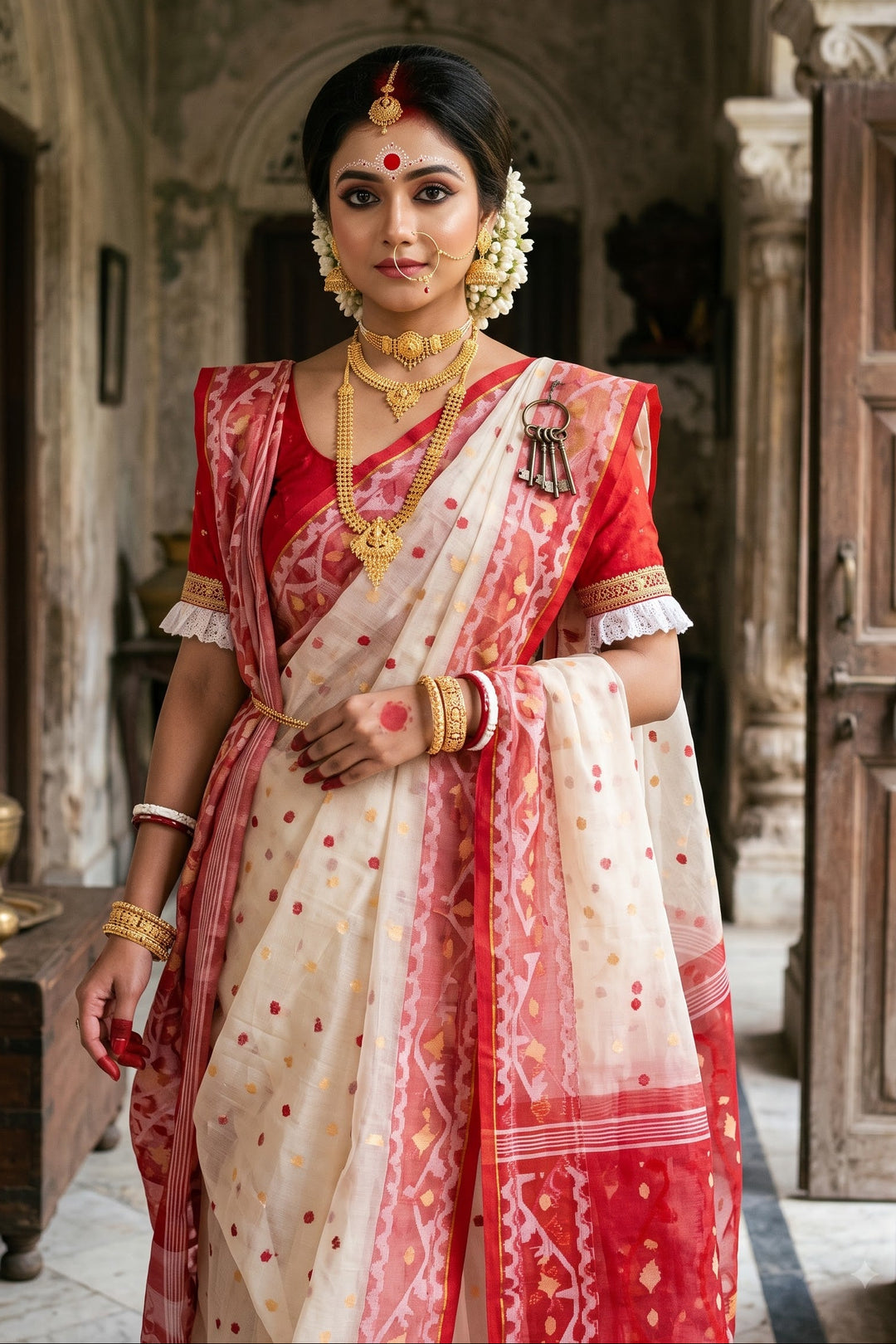 Mayabini Dhakai Jamdani Saree