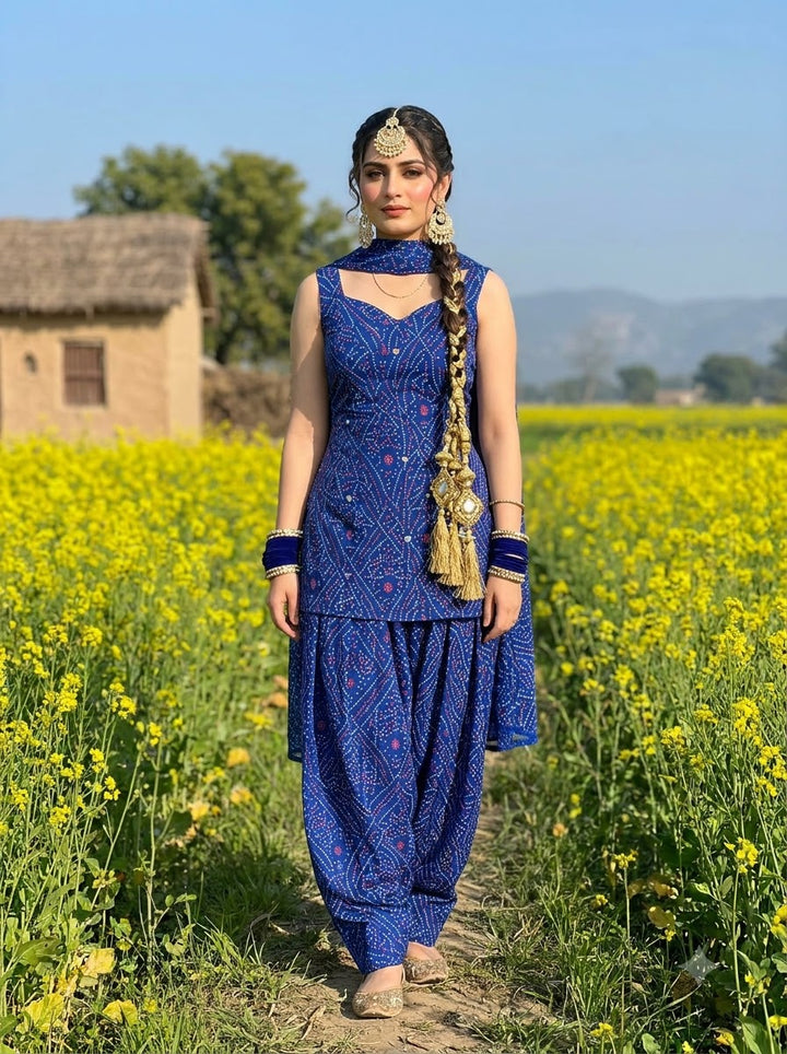 Swag Wali Kudi Premium Cotton Bandhani Kurti Set