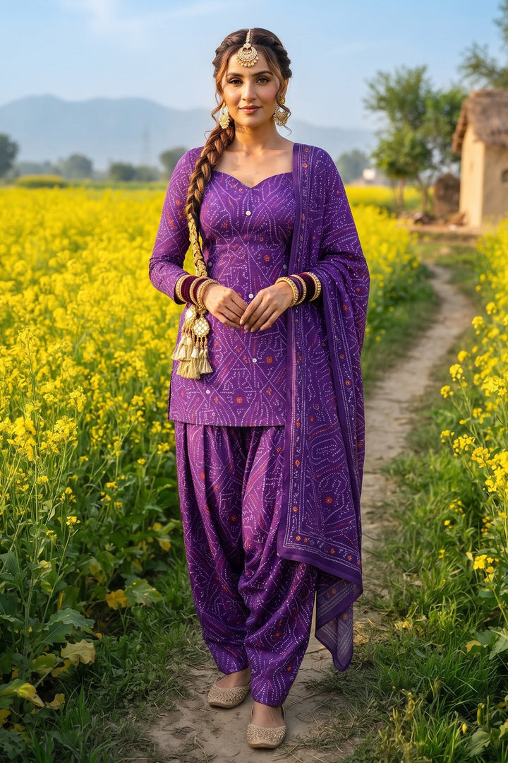 Desi Dil – Premium Cotton Bandhani Kurti Set