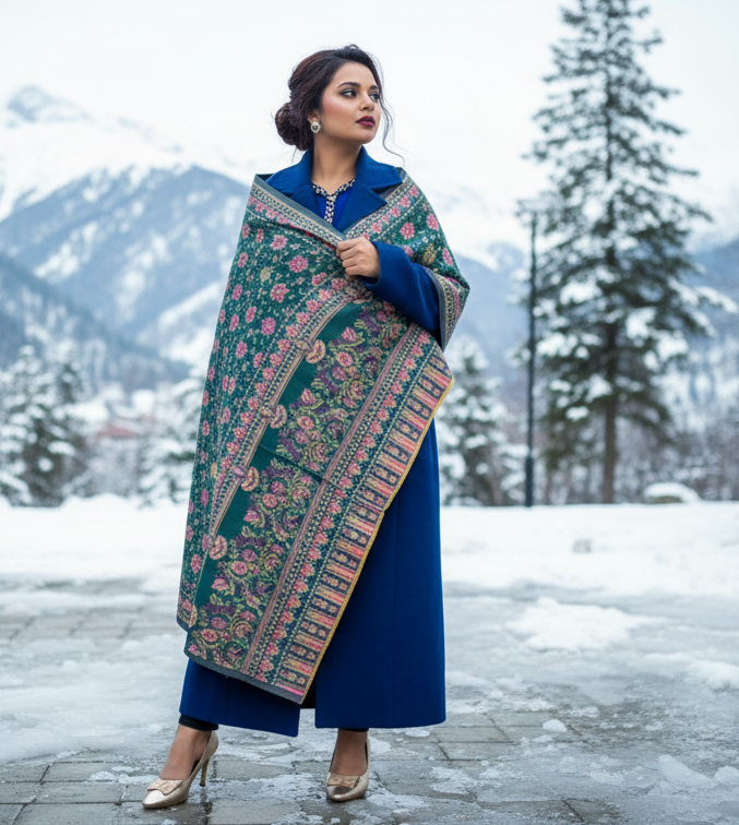 Cozy Warmth- Shawl Collection(Maple Leaf Design)