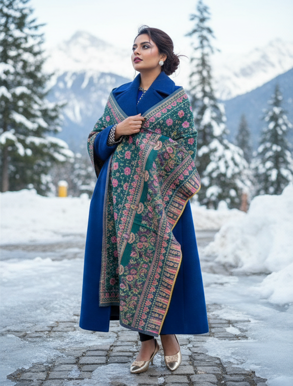 Cozy Warmth- Shawl Collection(Maple Leaf Design)