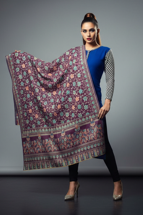 Cozy Warmth- Shawl Collection(Maple Leaf Design)