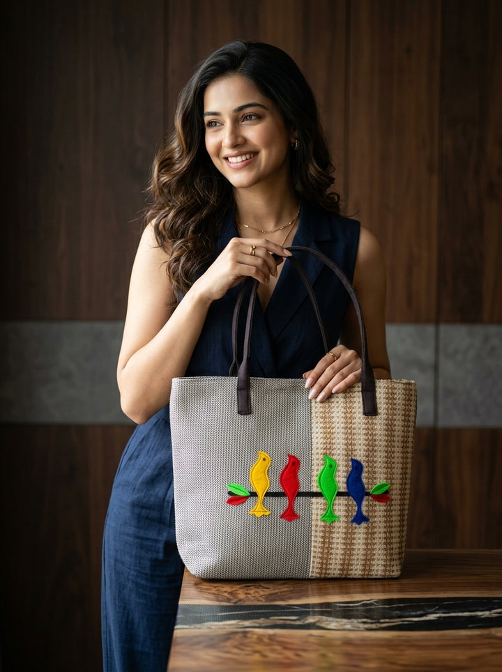 Carry Style- Dual Tone Tote Bag