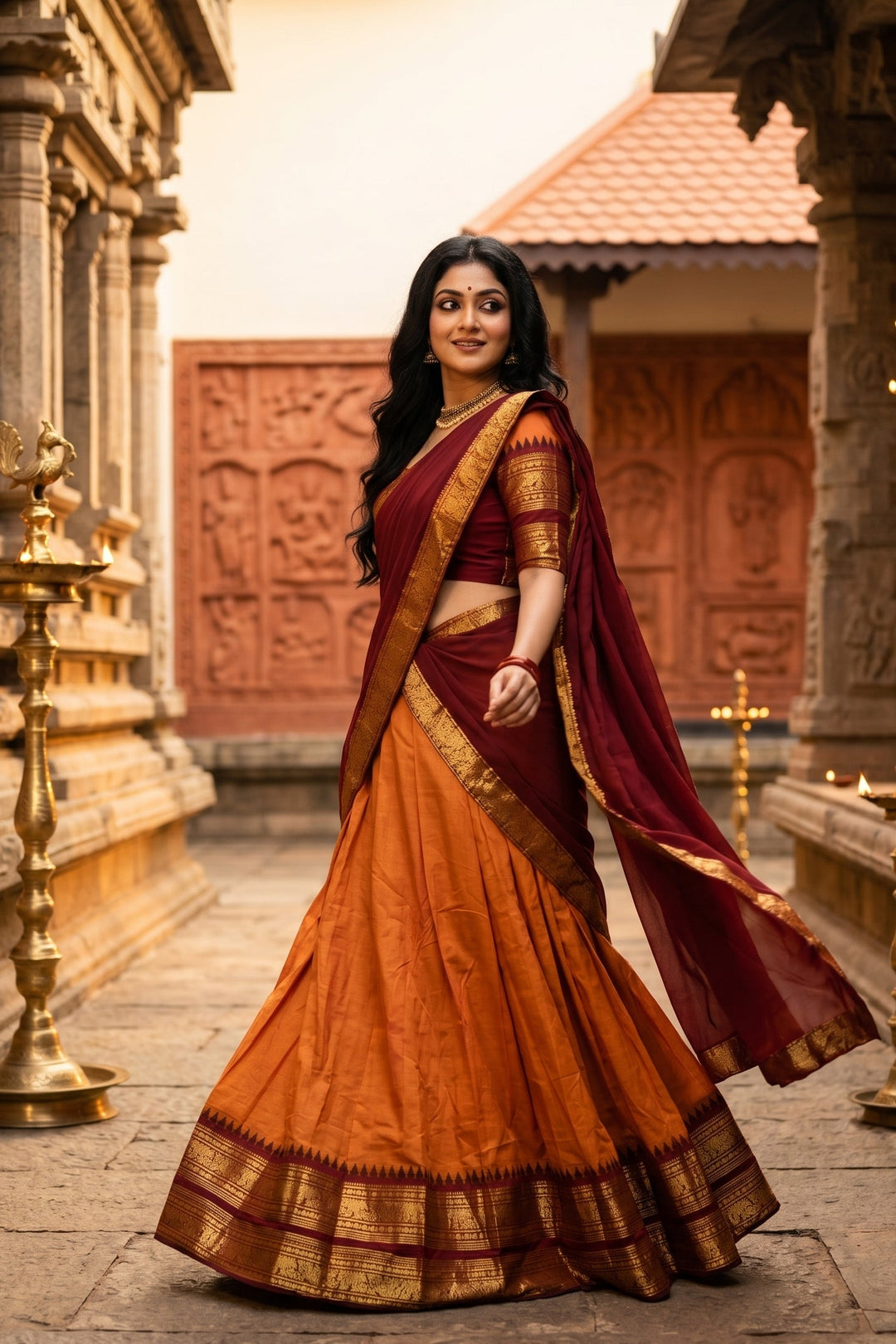 Chennai Queen-Kanchipuram Silk lehenga