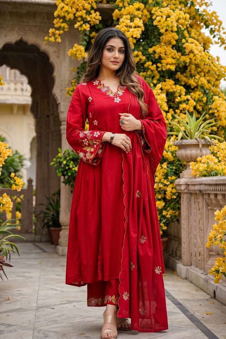 Mystic Aura Chanderi Silk Kurti Set