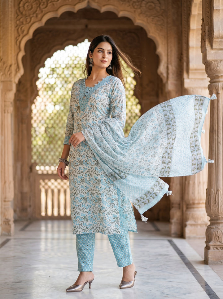 Jaipur Kurta Pant Dupatta Set