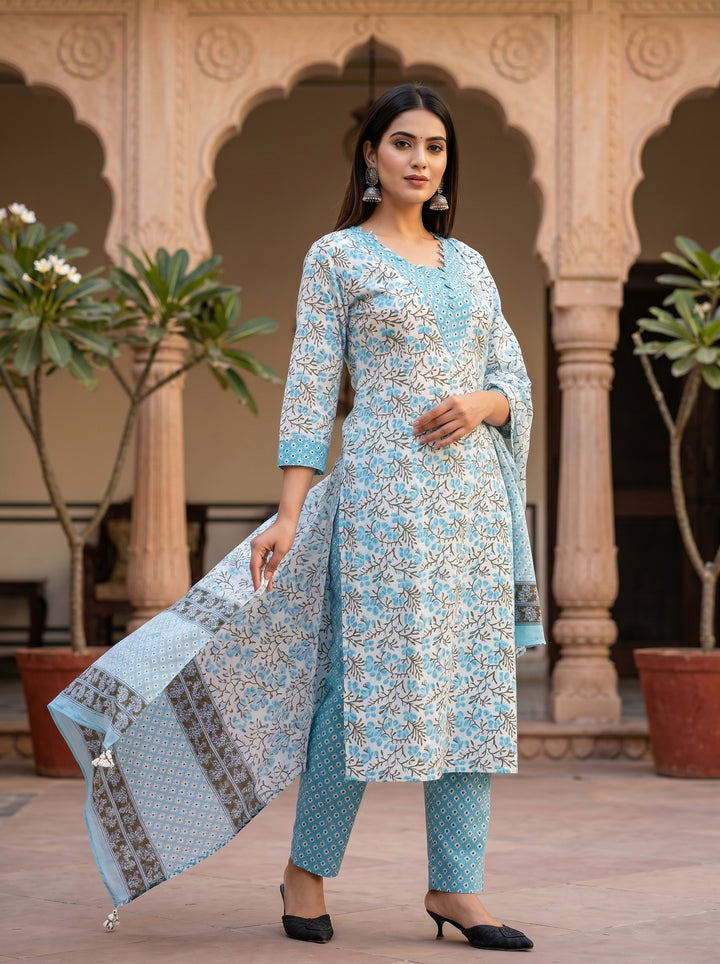 Jaipur Kurta Pant Dupatta Set