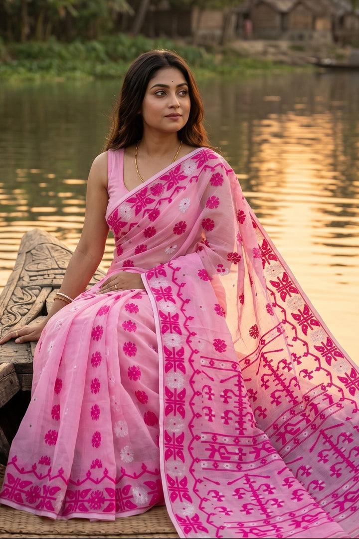 Kanaklata  Jamdani  Saree