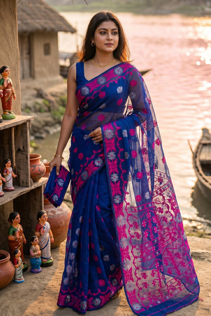 Kanaklata  Jamdani  Saree