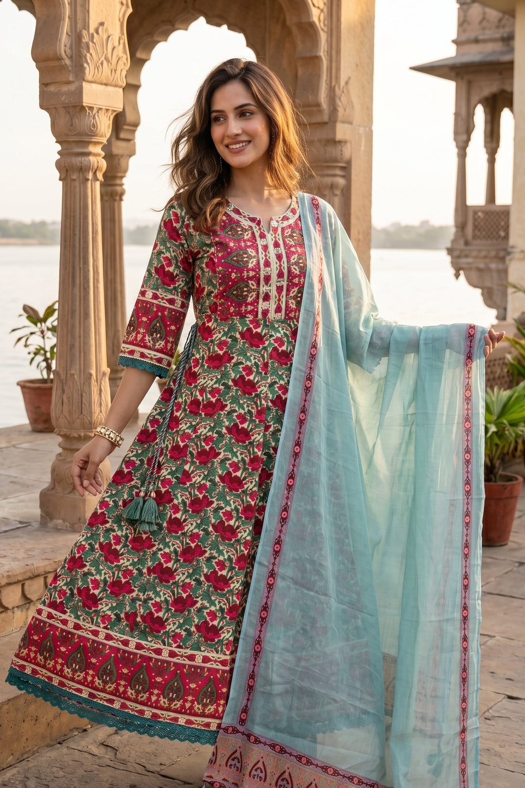 Floral Touch -Anarkali Suit Set