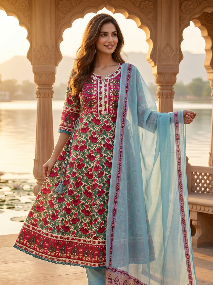 Floral Touch -Anarkali Suit Set