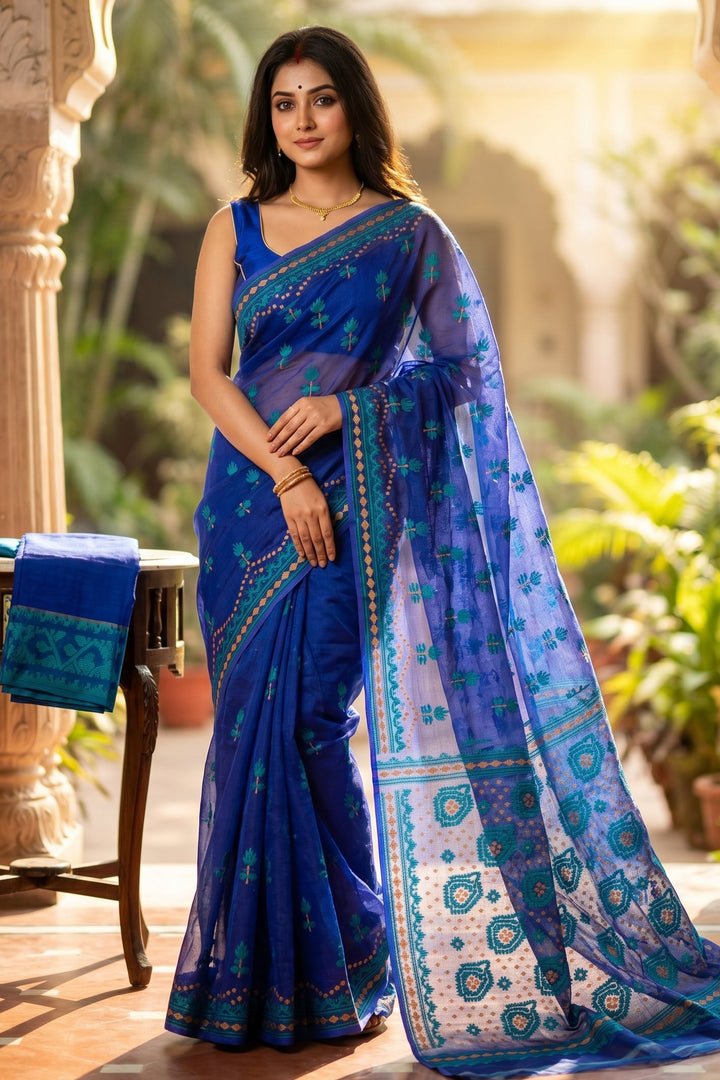 Pata Bahar Bengal Jamdani Saree