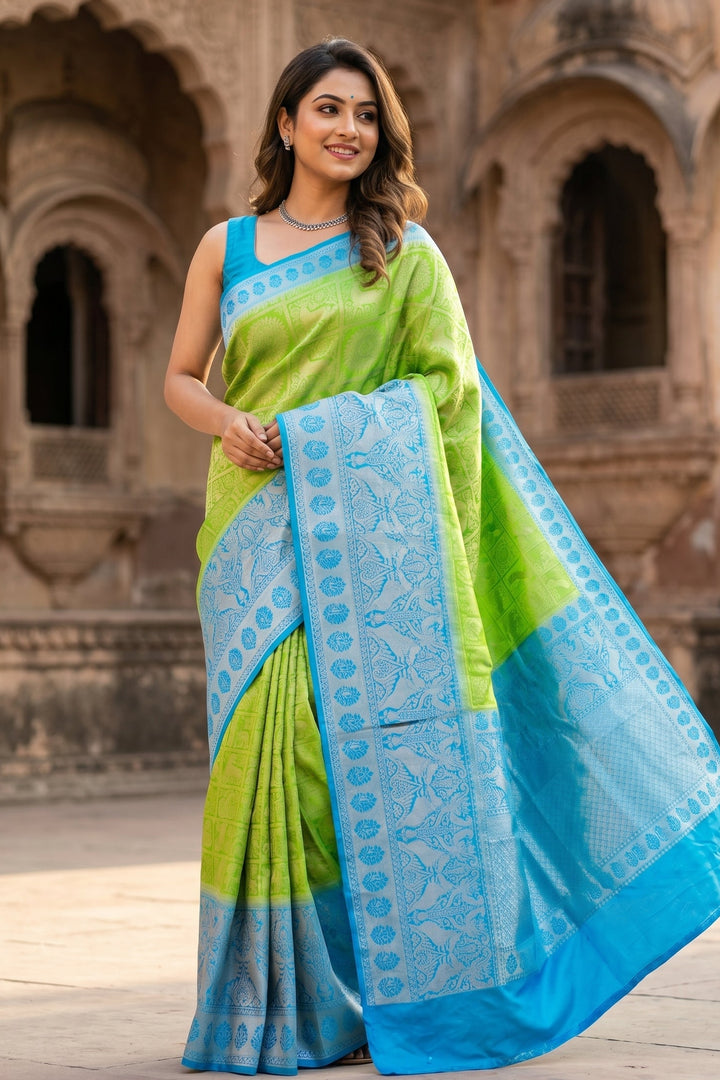 Blush Tones Kuvera Silk Saree