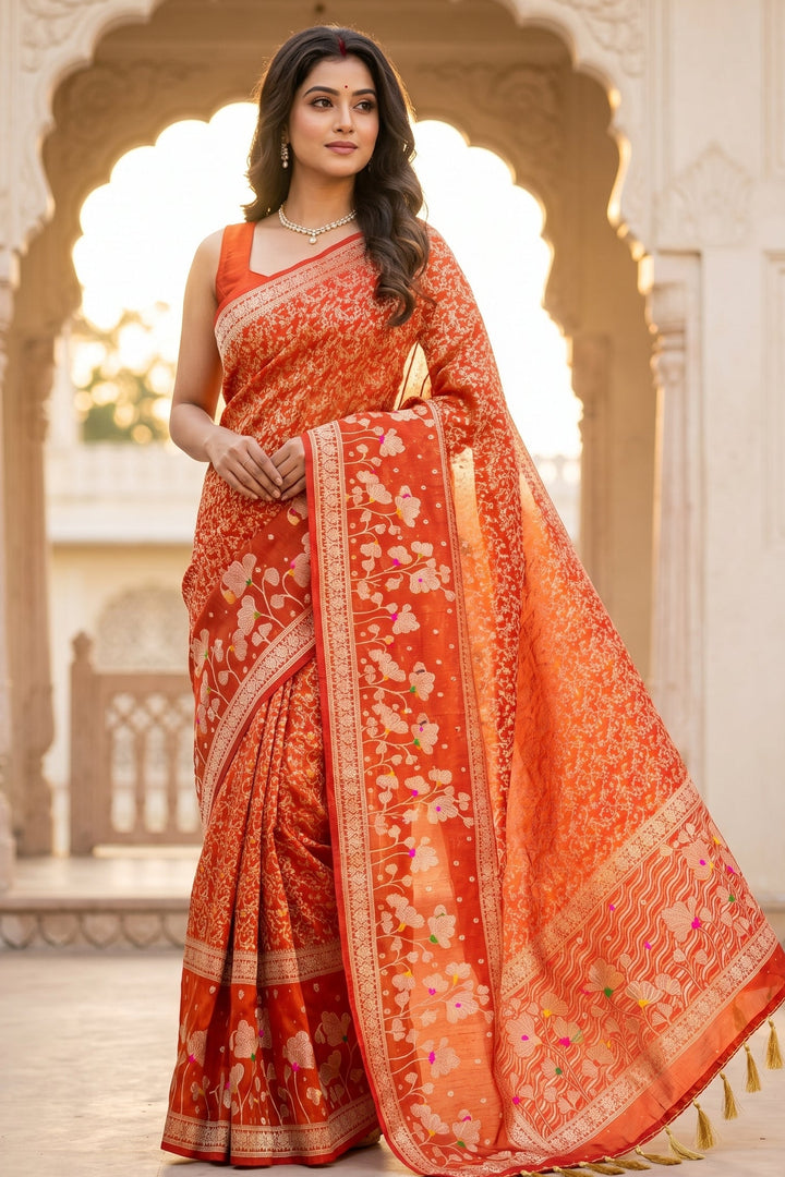 Auralis Organza Tissue  Silk Saree