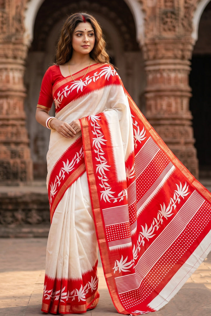 Borshar Gaan Bapta Tussar Silk Saree