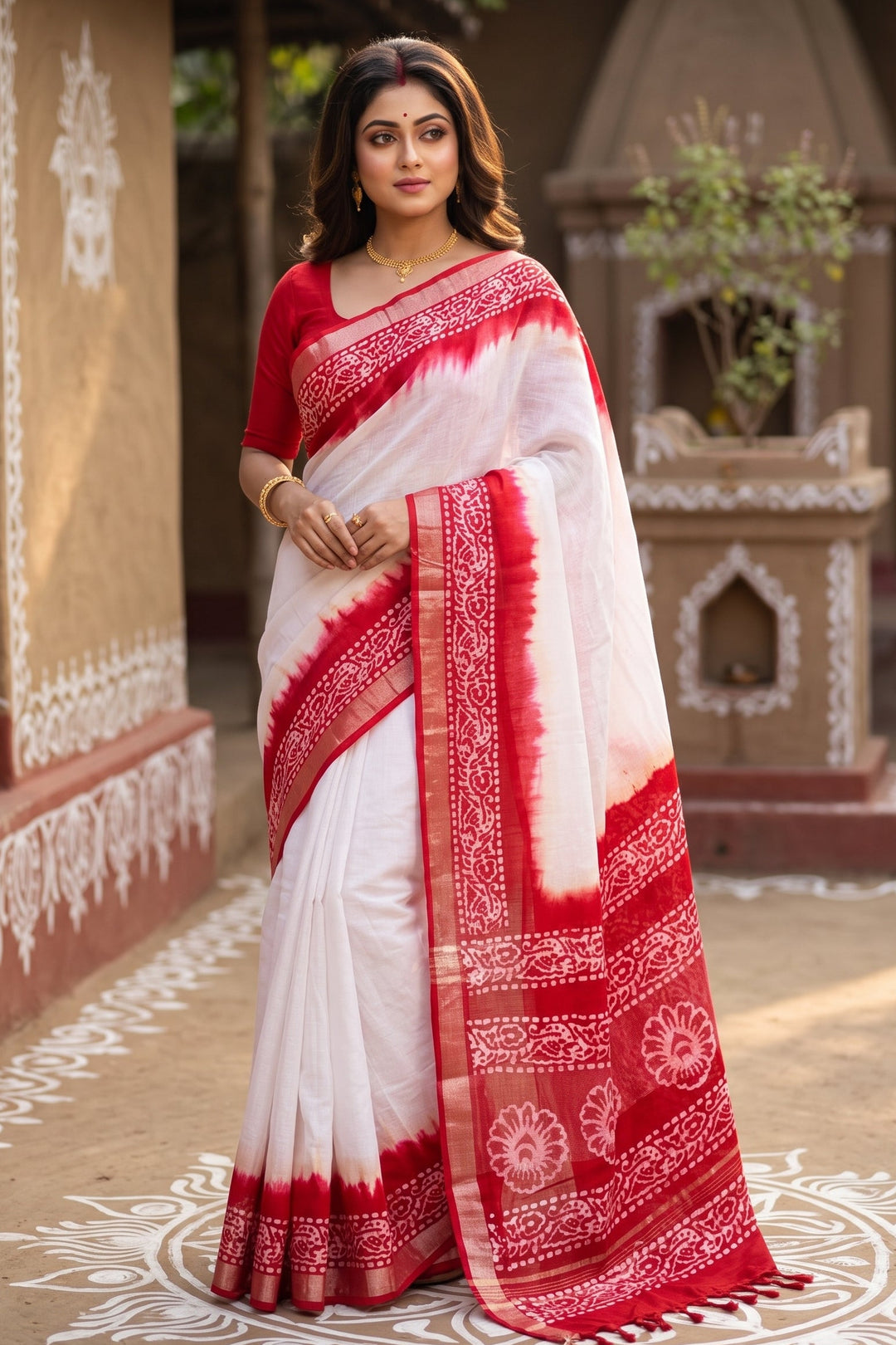Mrinmoyee (মৃন্ময়ী) Cotton Linen Saree