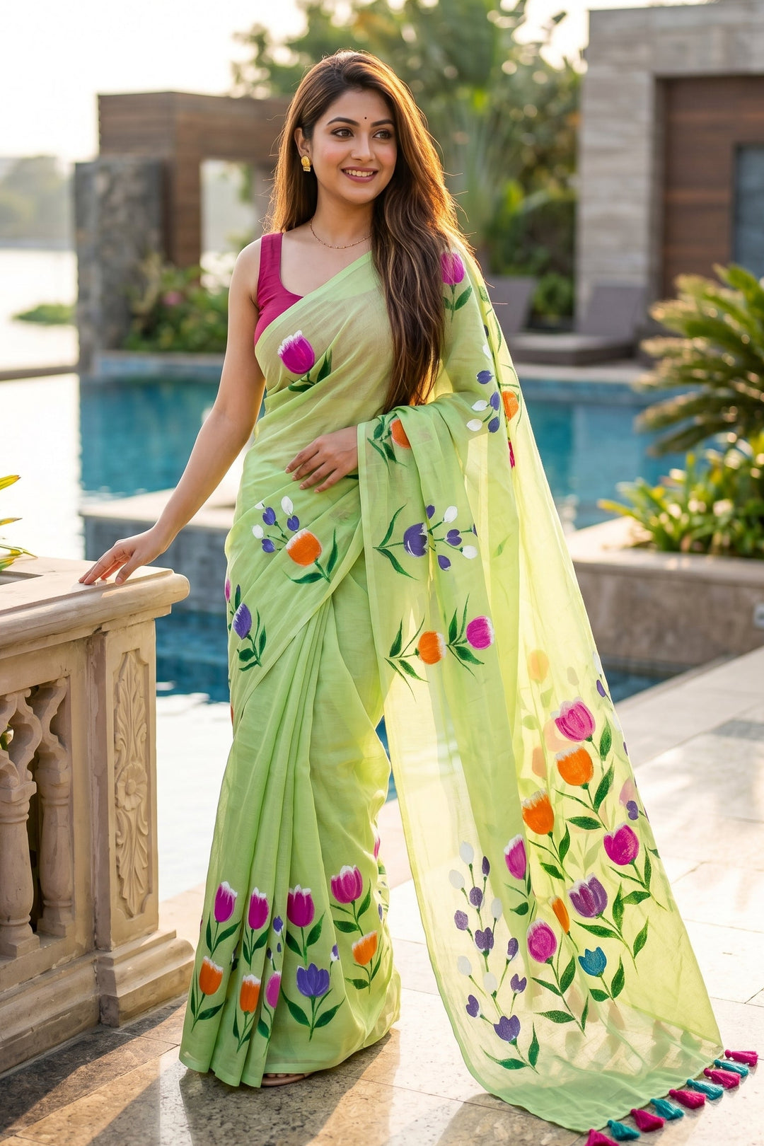 Tulip Vibe Mul Cotton Saree