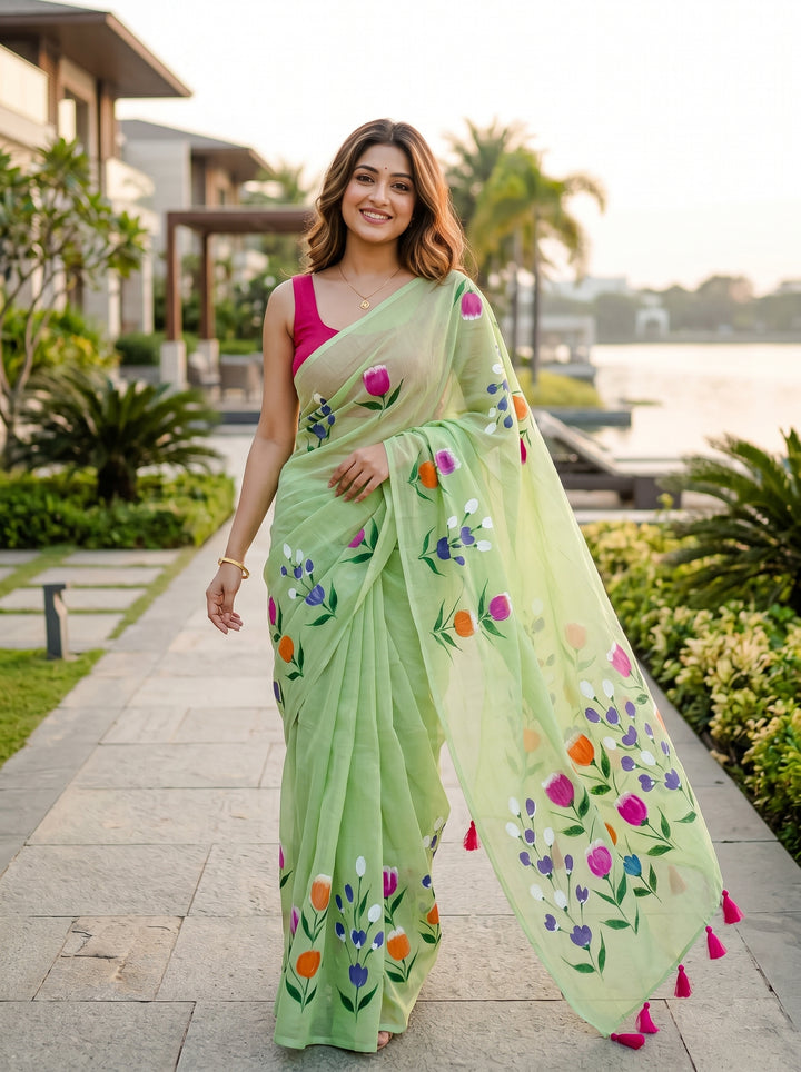 Tulip Vibe Mul Cotton Saree