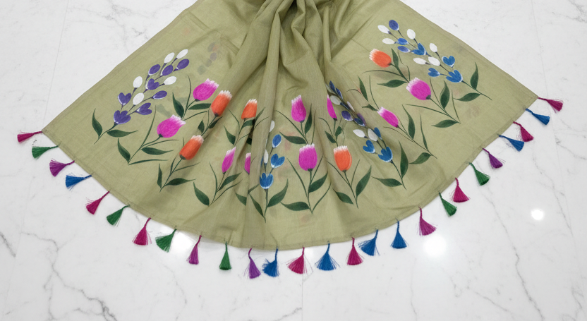 Tulip Vibe Mul Cotton Saree