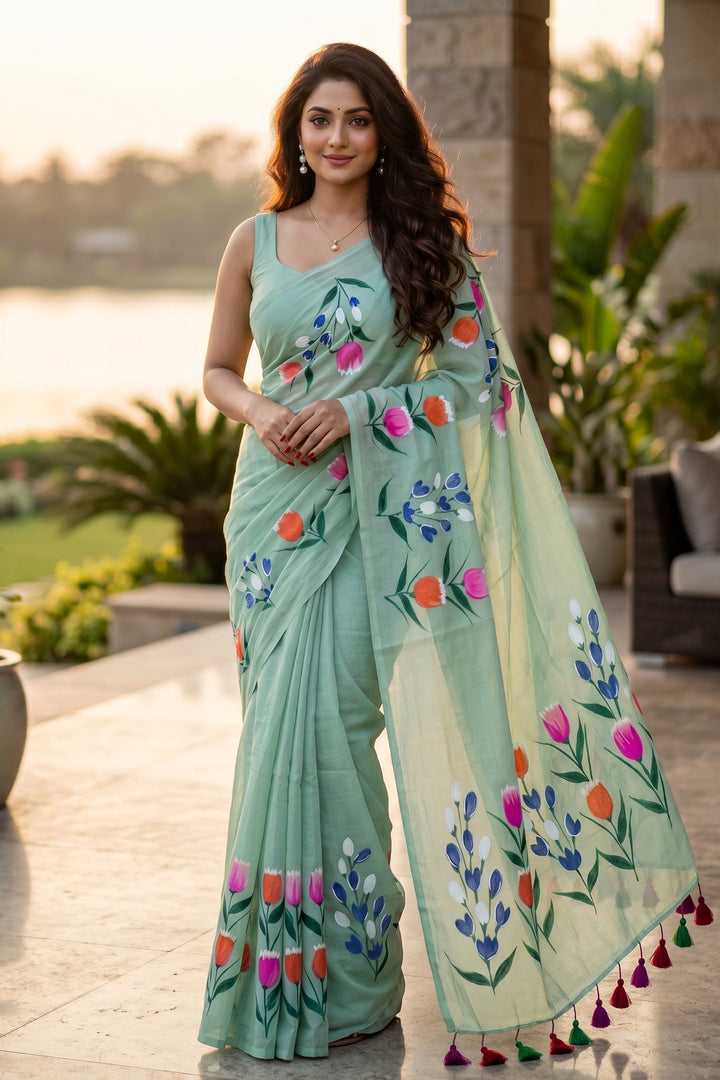 Tulip Vibe Mul Cotton Saree