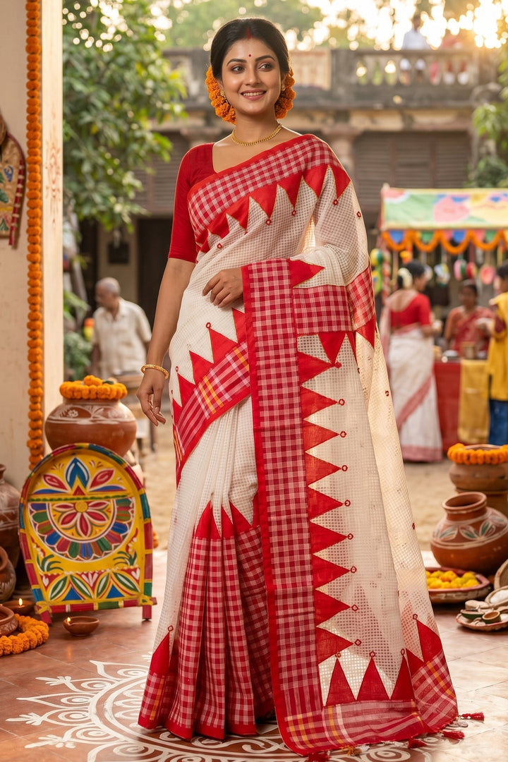 LokKatha Nakshi Temple Saree