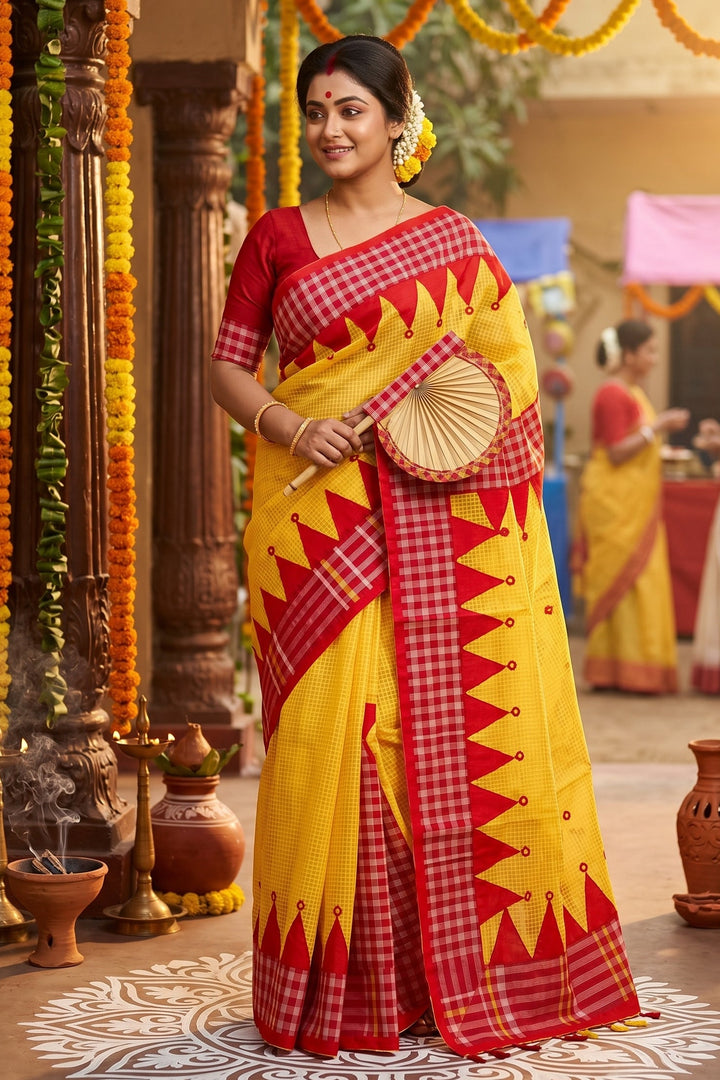 LokKatha Nakshi Temple Saree