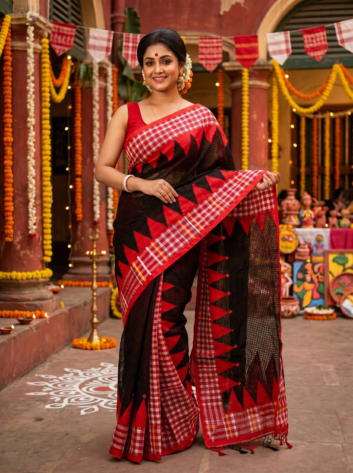 LokKatha Nakshi Temple Saree
