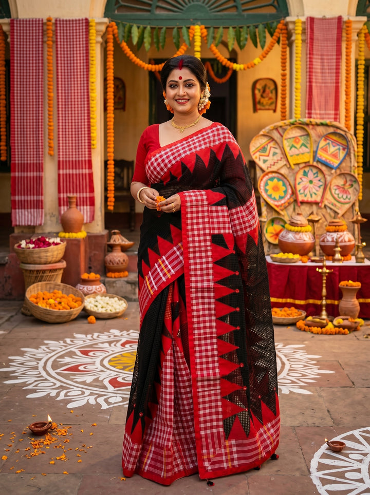 LokKatha Nakshi Temple Saree