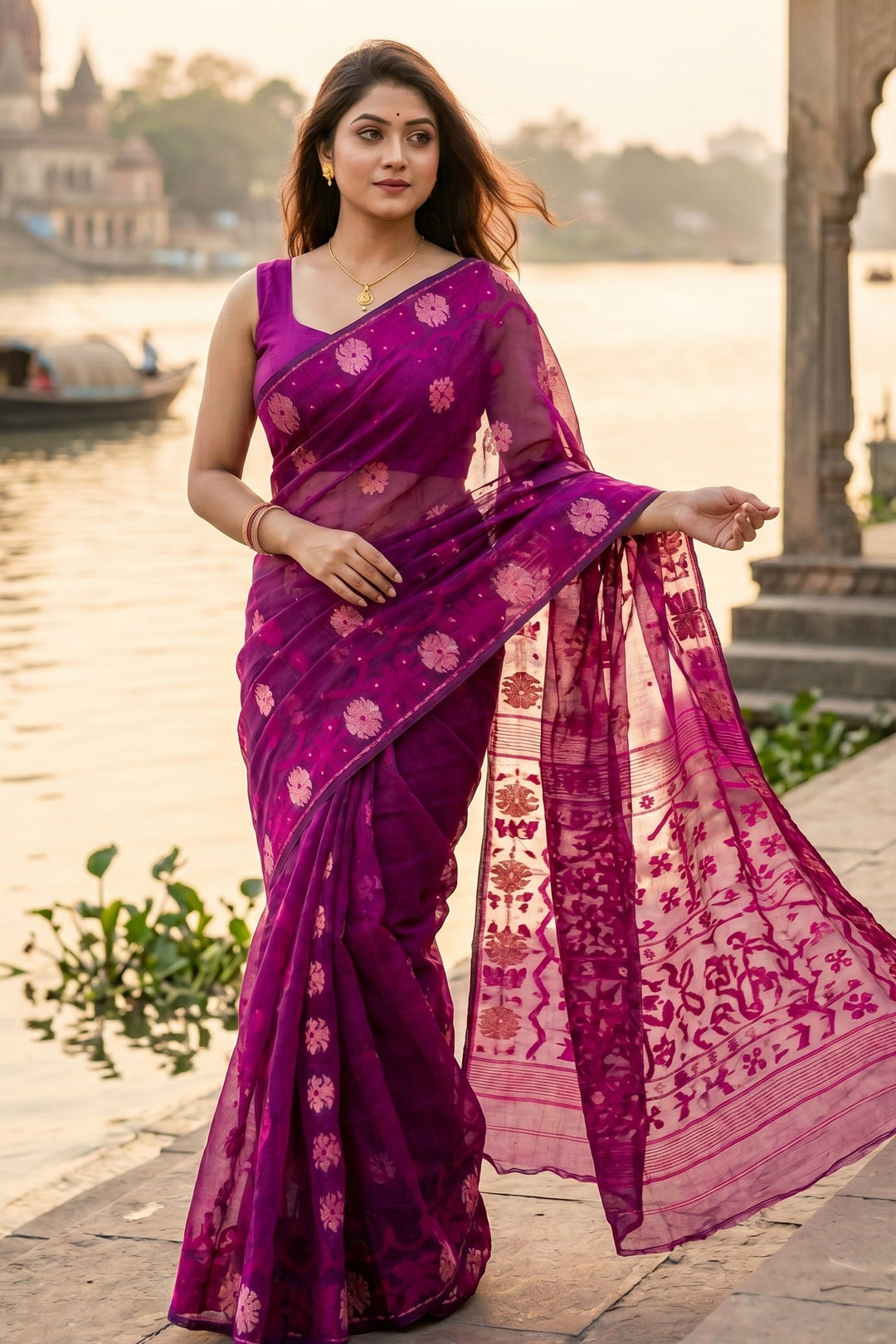 Kanaklata  Jamdani  Saree