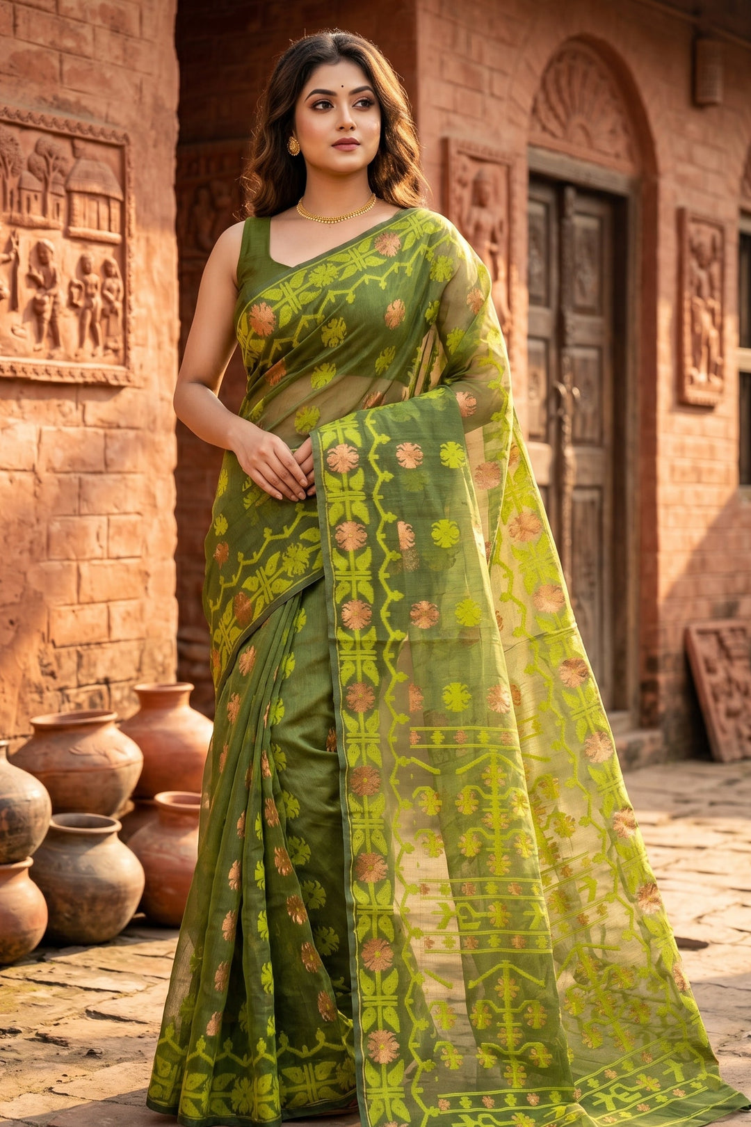 Kanaklata  Jamdani  Saree