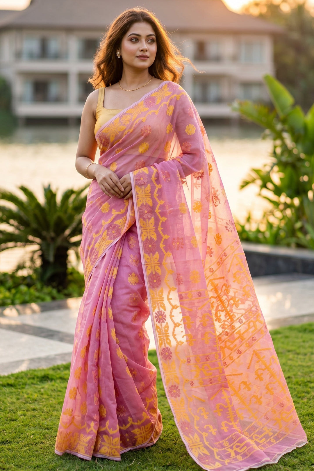 Kanaklata  Jamdani  Saree