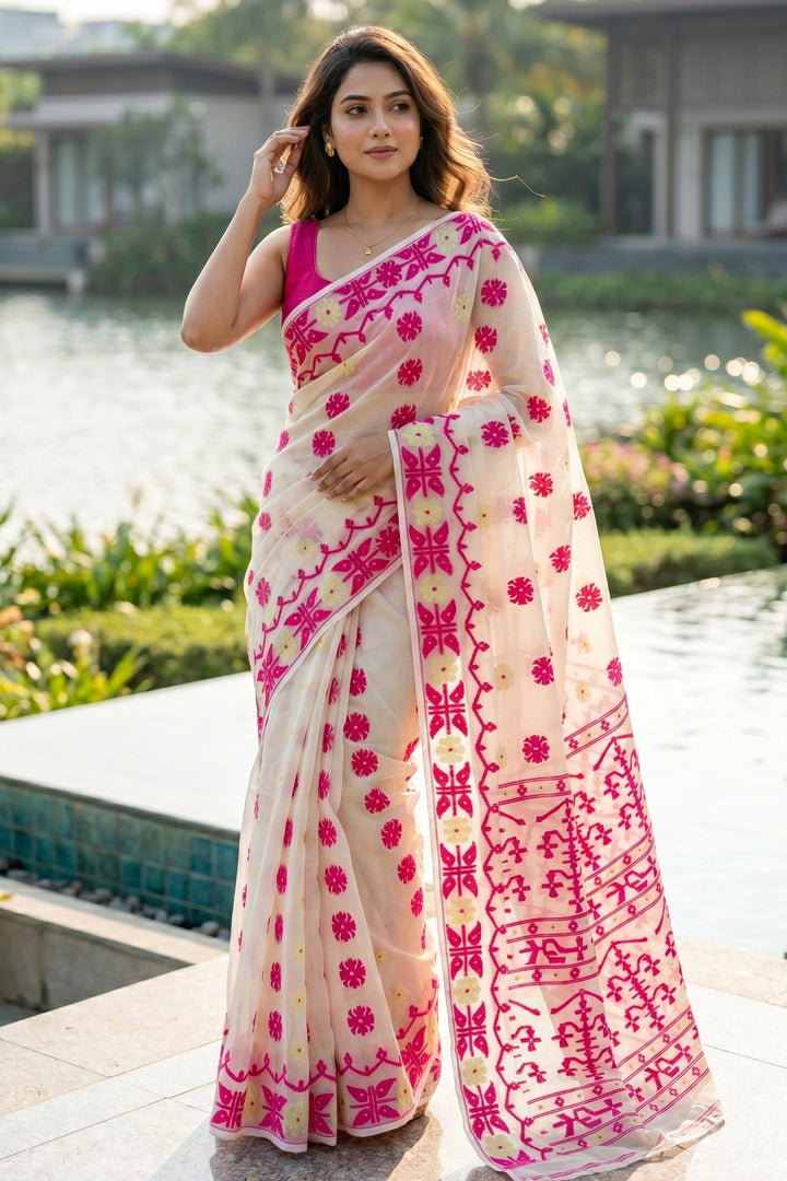 Kanaklata  Jamdani  Saree