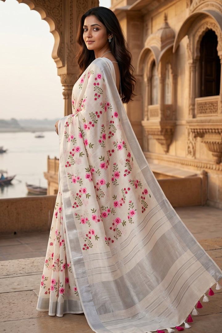 Spring’s Gift - Pure Linen Saree