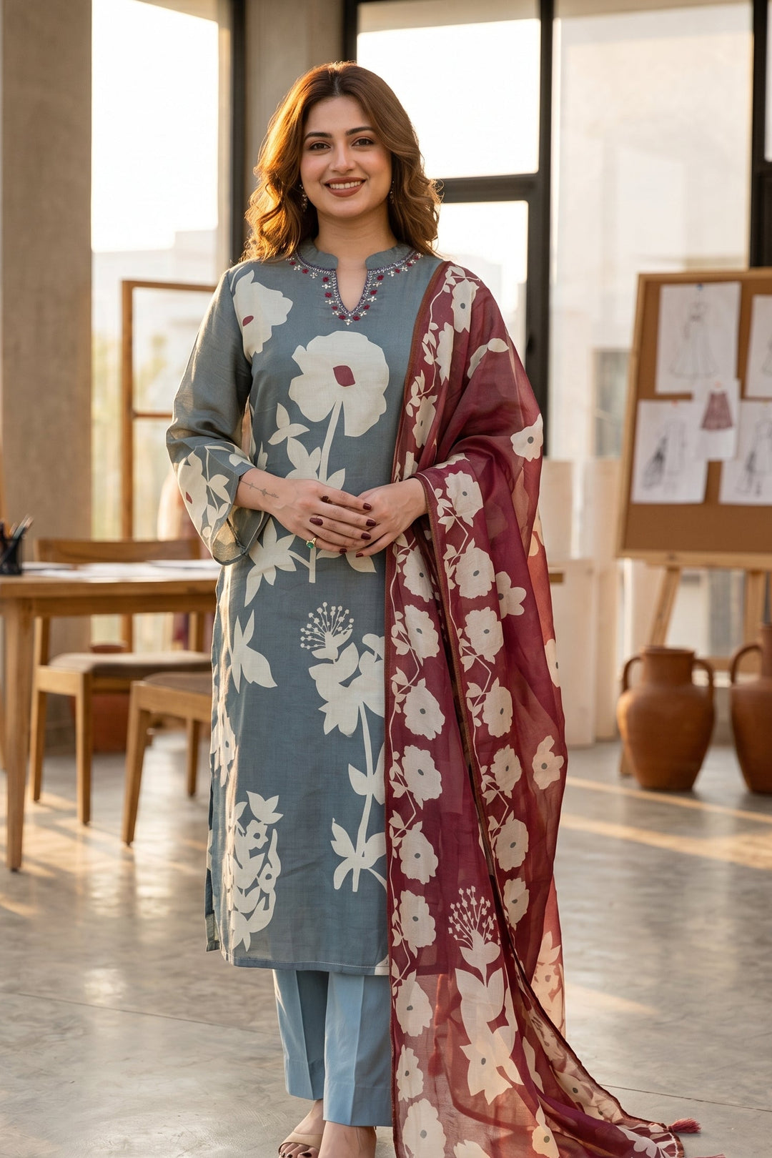 Final Light Cotton Kurti Set