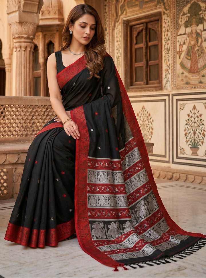 Ethereal Epics Cotton Baluchari Saree