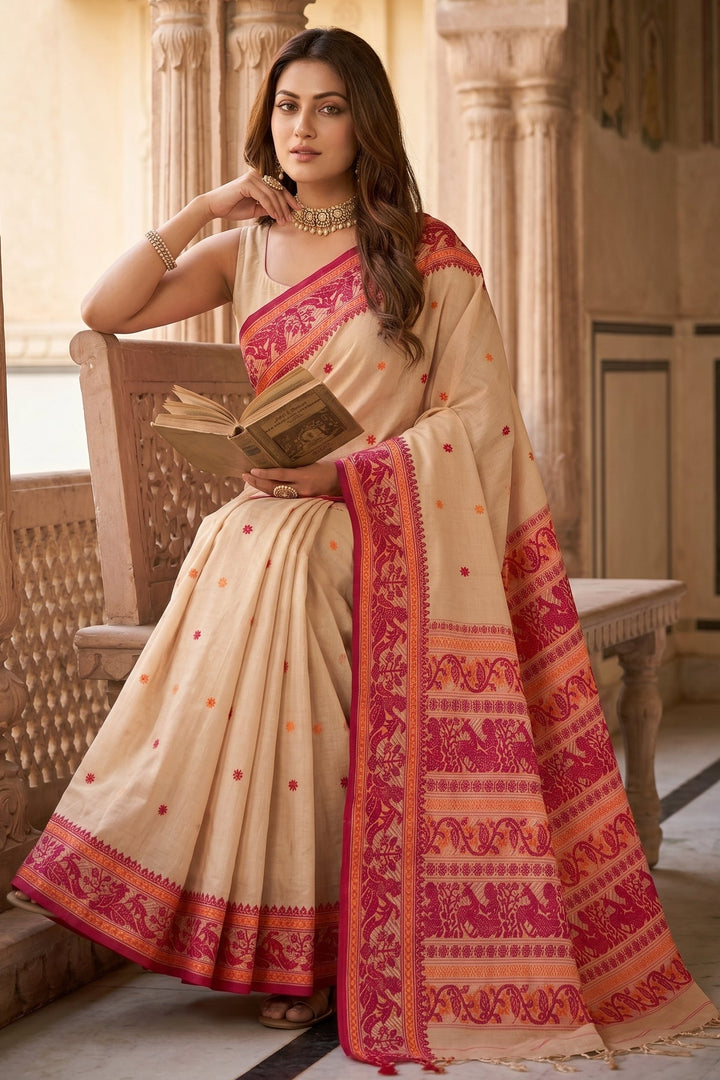 Ethereal Epics Cotton Baluchari Saree