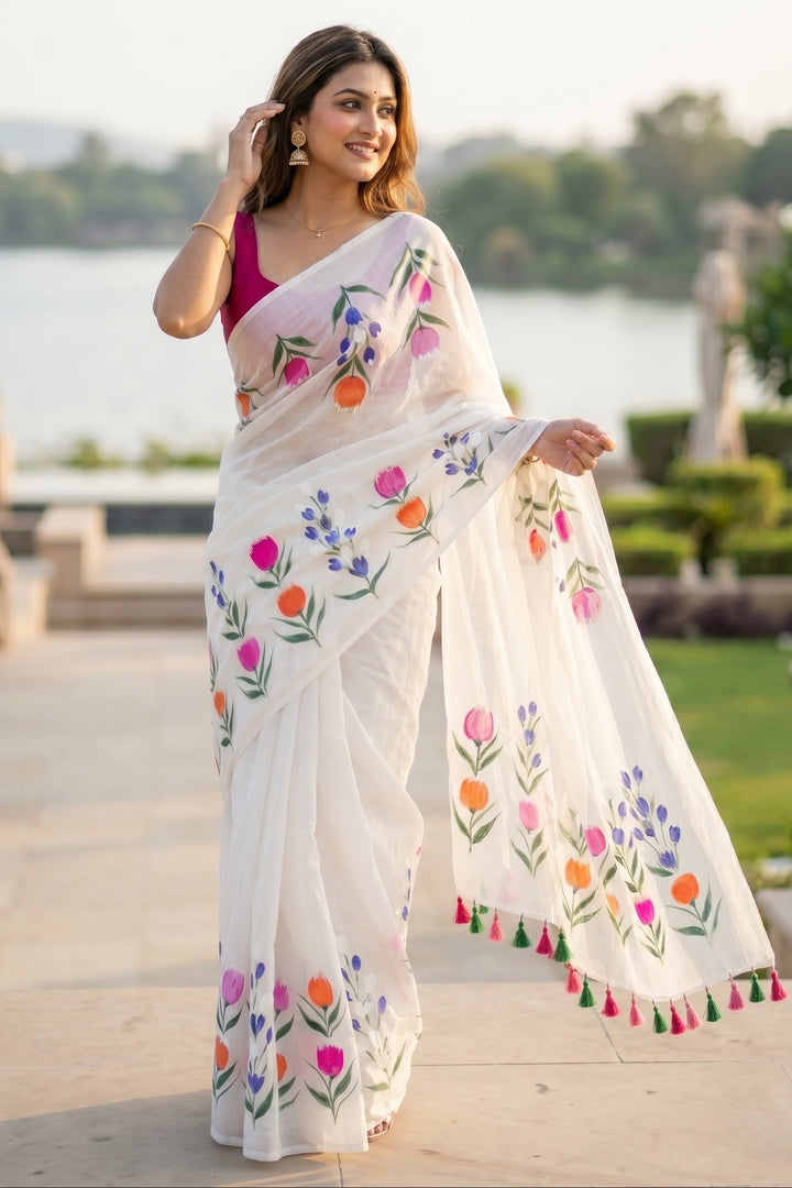 Tulip Vibe Mul Cotton Saree