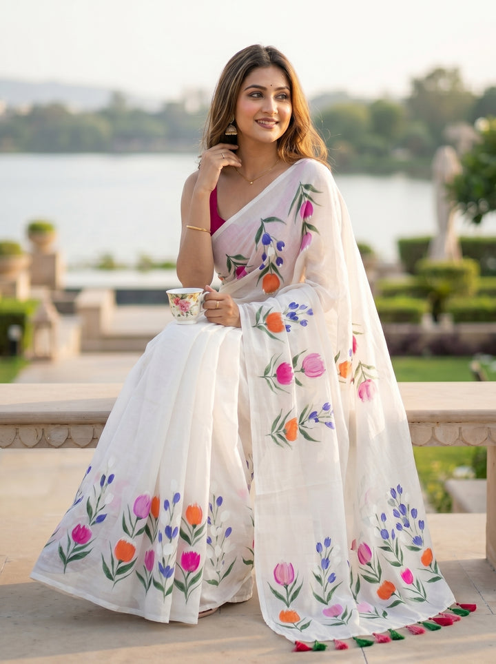 Tulip Vibe Mul Cotton Saree