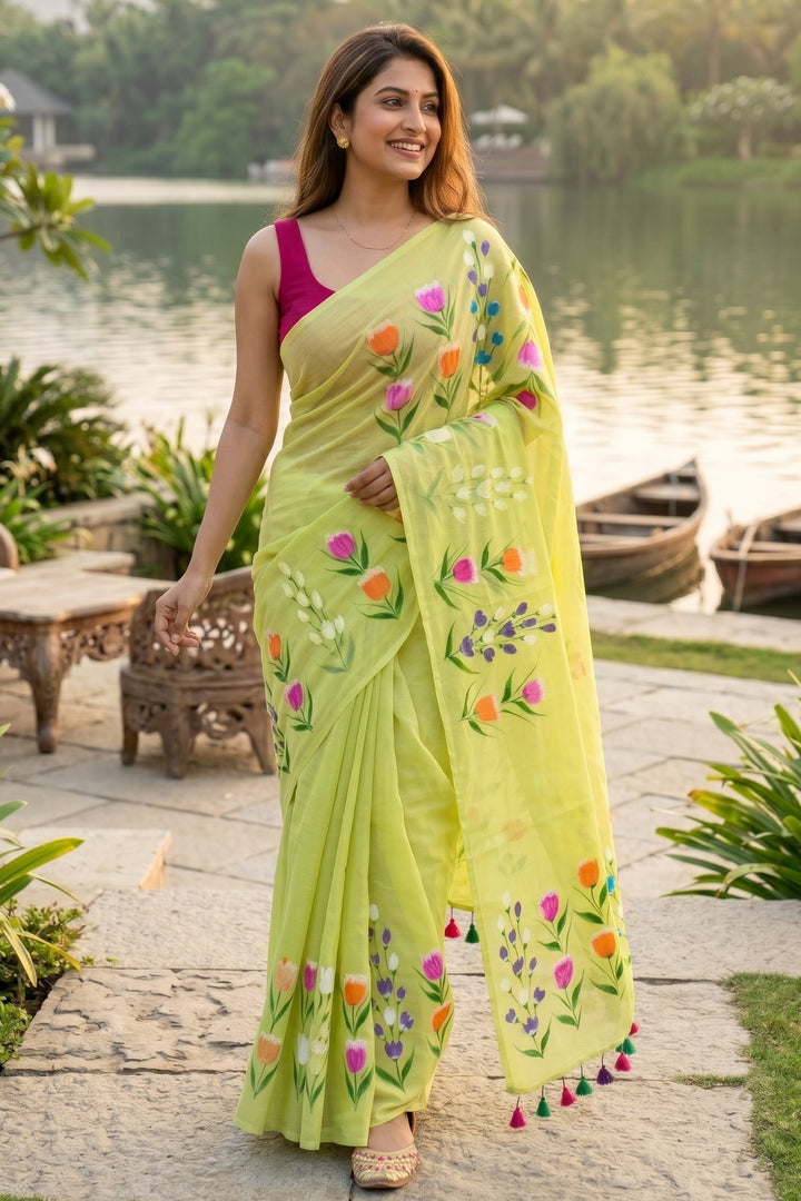 Tulip Vibe Mul Cotton Saree