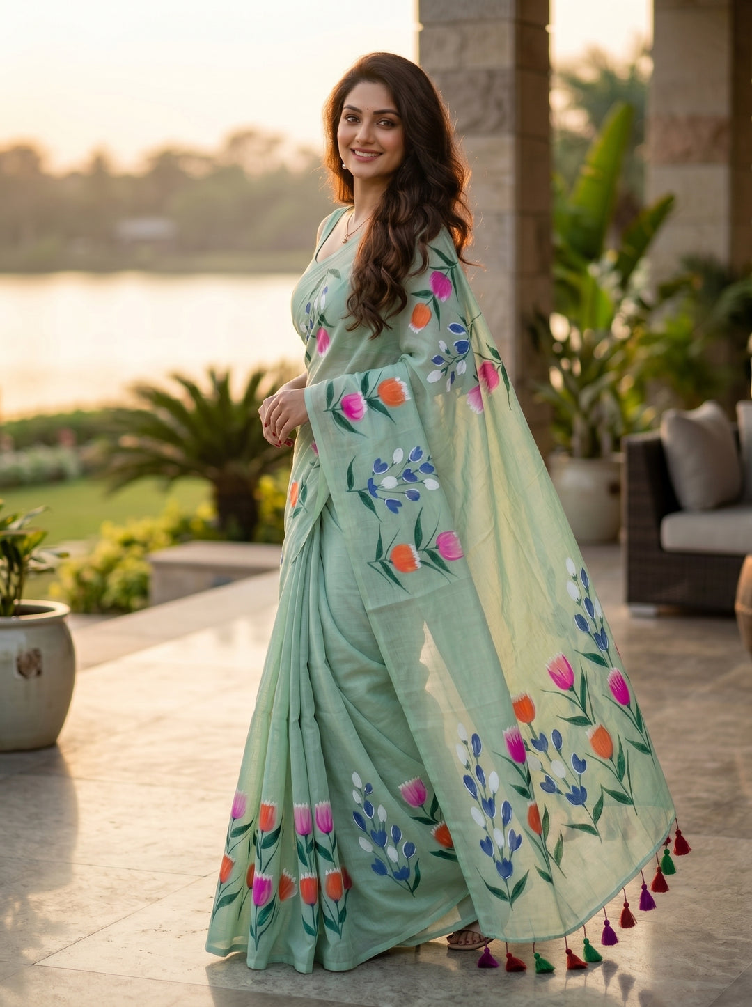 Tulip Vibe Mul Cotton Saree