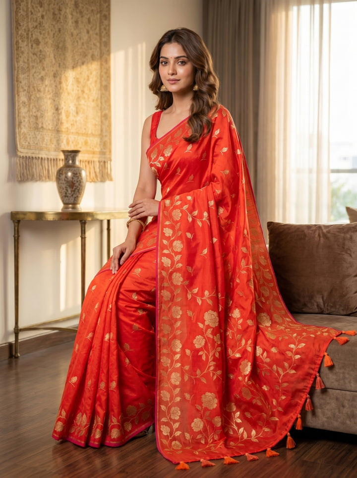 Pushpakunj Pure Mul Cotton Saree