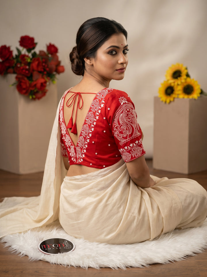 Queen of Water Vichitra Silk Blouse