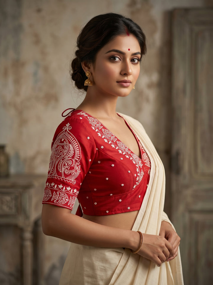 Queen of Water Vichitra Silk Blouse